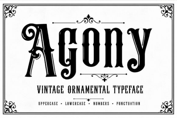 Agony: A Vintage Gothic Typeface for Dramatic Branding