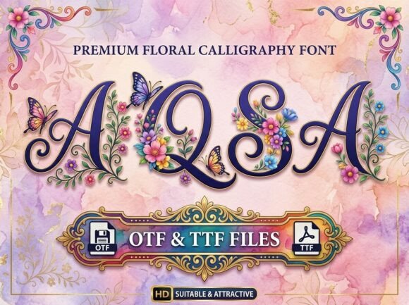 Aqsa Premium Floral Calligraphy Font Review