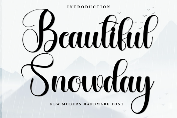 Beautiful Snowday: A Script Handwritten Font for Creative Projects