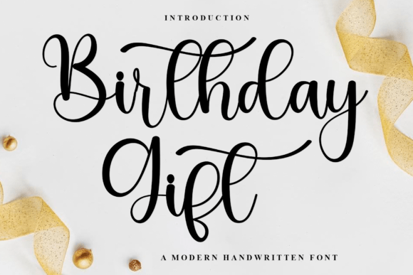 Birthday Gift Typeface for Festive Branding and Holiday Designs