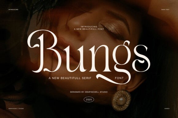 Bungs Serif Typeface for Editorial Design and Luxury Branding