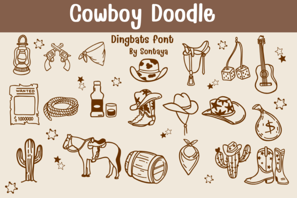 Cowboy Doodle: A Rustic Display Typeface for Editorial Design