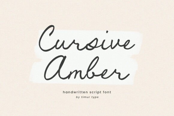 Cursive Amber: A Handwritten Script Font for Editorial Design
