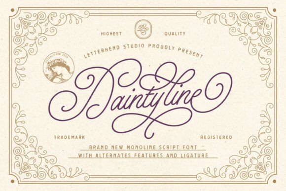 Daintyline: The Perfect Script Handwritten Font for Elegant Branding