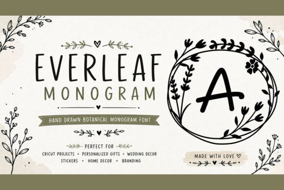 Everleaf Monogram: Elegant Type for Boutique Branding