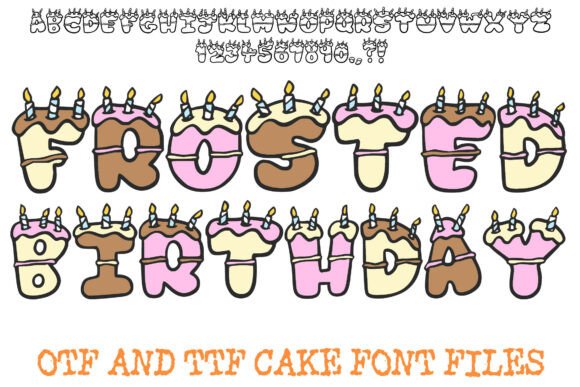 Frosted Birthday Cake Typeface for Whimsical Branding