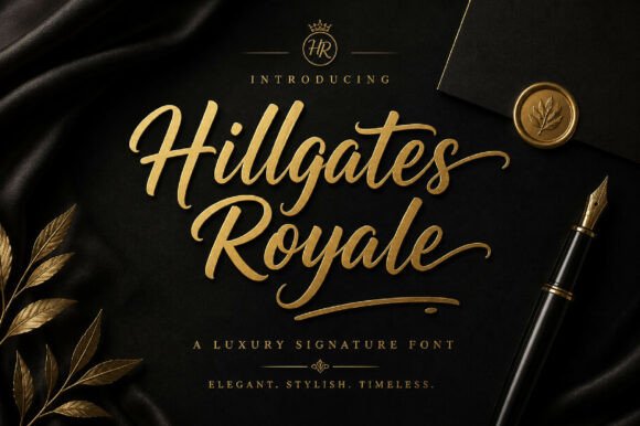 Hillgates Royale: The Ultimate Script Handwritten Font