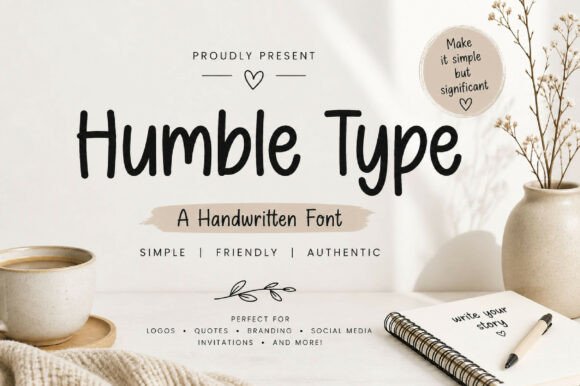 Humble Type: A Simple Handwritten Font for Elegant Crafts