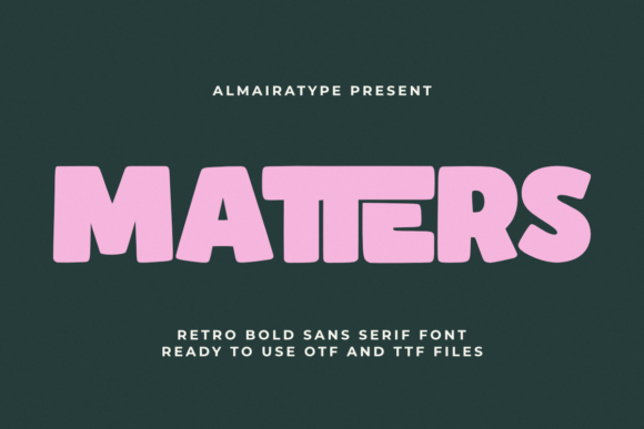 Matters: Bold Retro Sans Serif Font for High-Impact Web Design