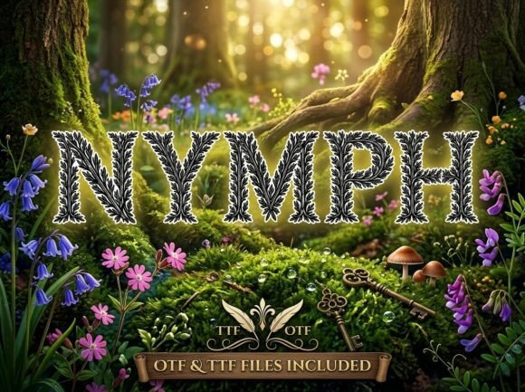 Nymph: A Decorative Display Font for Bold Brand Identity