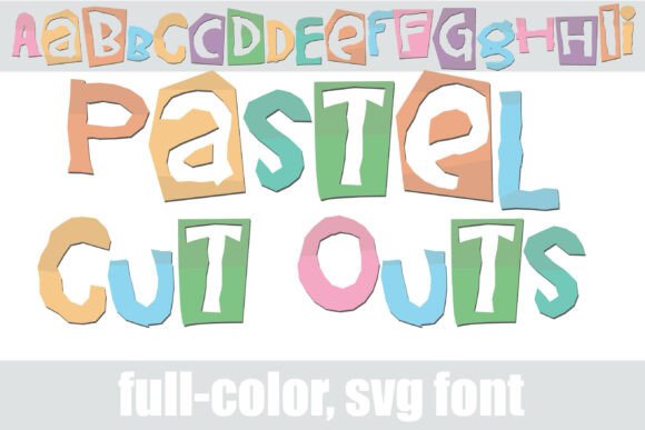 Pastel Cut Outs: A Creative SVG Font for Artisan Branding