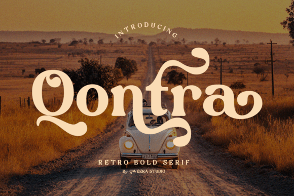 Qontra Typeface: Retro Bold Serif for Handmade Branding