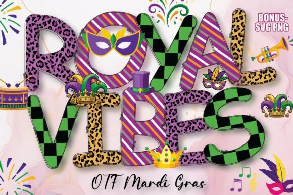 Royal Vibes Pack: Bold Mardi Gras Alphabets for Editorial Impact