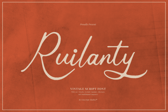 Ruilanty: A Vintage Script Font for Mid-Century Brand Campaigns