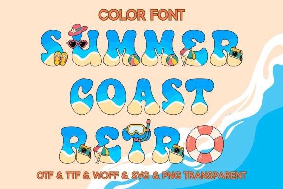 Summer Coast Retro: The Perfect Color Font for Summer Campaigns