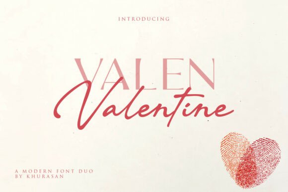 Valen Valentine Duo: The Romantic Script Handwritten Fonts for Crafters