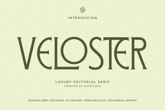 Veloster: The Luxury Serif Font for Modern Makers