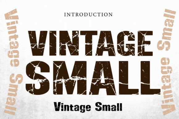 Vintage Small Typeface: A Bold Distressed Display Font for Modern Web Design