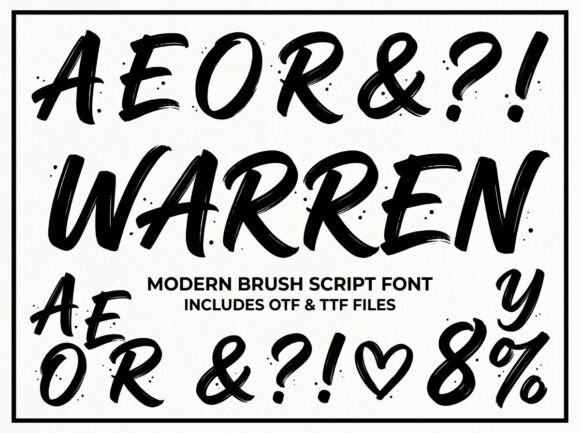 Warren Display Typeface for Editorial Design