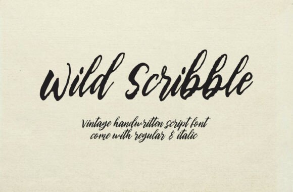Wild Scribble: A Vintage Handwritten Script Font for Authentic Branding